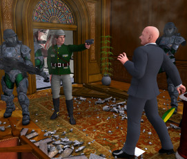 Картинка 3д графика people люди мужчины оружие