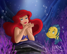 Картинка мультфильмы the little mermaid русалка рыба