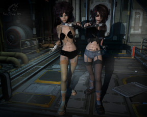 Картинка 3д графика fantasy фантазия девушки оружие