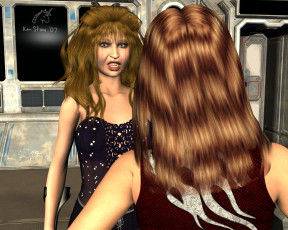 Картинка 3д графика people люди девушки