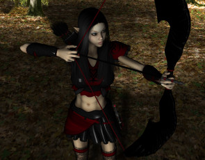 Картинка 3д графика elves эльфы эльфиека лес