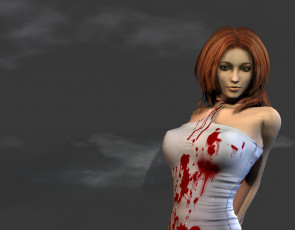 Картинка 3д графика people люди девушка кровь