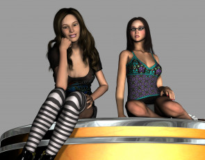 Картинка 3д графика people люди девушки