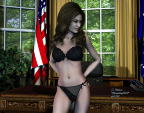 Картинка 3д графика people люди флаг девушка