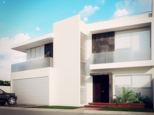 Картинка 3д графика architecture архитектура дом растение