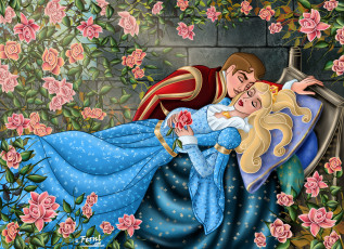 обоя мультфильмы, sleeping, beauty, спящая, красавица