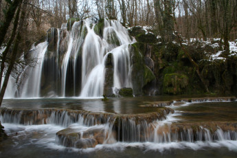 Картинка франция франш конте cascades des tufs природа водопады водопад