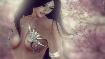 Картинка 3д графика people люди нежность девушка