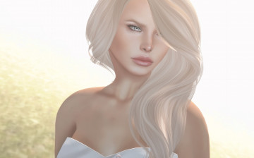 Картинка 3д графика portraits портрет блондинка девушка