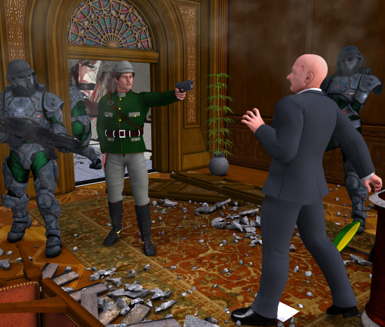 Обои картинки фото 3д, графика, people, люди, мужчины, оружие