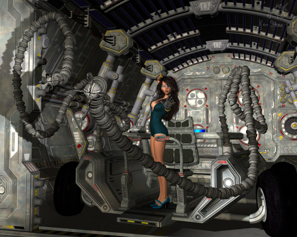 Обои картинки фото 3д, графика, fantasy, фантазия, девушка