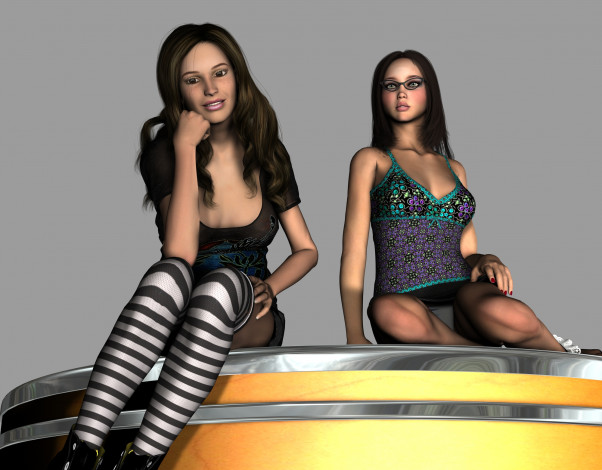 Обои картинки фото 3д, графика, people, люди, девушки