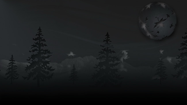 Обои картинки фото рисованные, природа, ночь