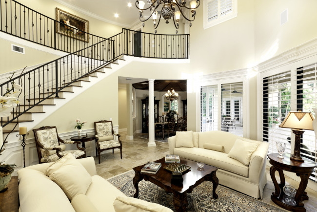 Обои картинки фото интерьер, гостиная, диваны, кресла, столик