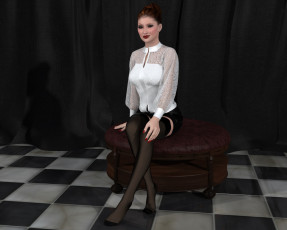 Картинка 3д+графика people+ люди взгляд девушка