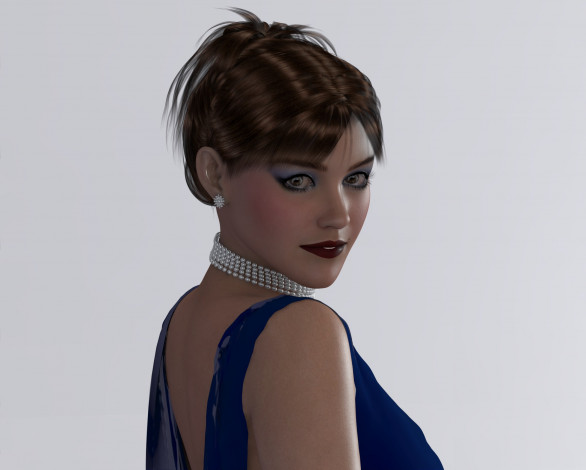 Обои картинки фото 3д графика, portraits , портрет, девушка, взгляд