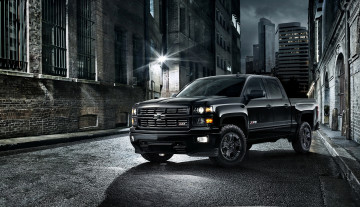 Картинка 2015+chevrolet+silverado+midnight+edition автомобили chevrolet металлик черный silverado