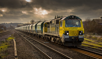 Картинка техника поезда локомотив рельсы дорога состав железная