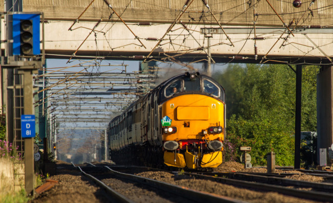 Обои картинки фото техника, локомотивы, локомотив, рельсы, дорога, железная