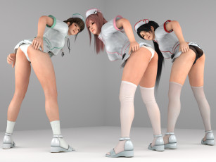 Картинка 3д+графика аниме+ anime девушки взгляд фон