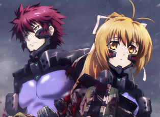 обоя аниме, muv-luv alternative,  total eclipse, парень, девушка
