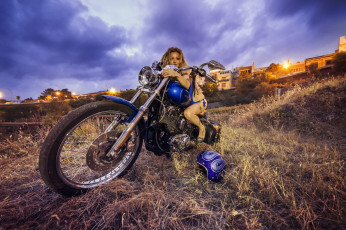 Картинка мотоциклы мото+с+девушкой байк девица