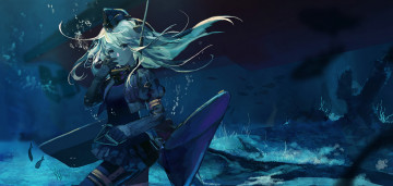 Картинка аниме kantai+collection девушка взгляд фон