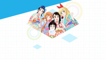 Картинка аниме nisekoi фон взгляд девушки