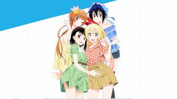 Картинка аниме nisekoi взгляд девушки фон