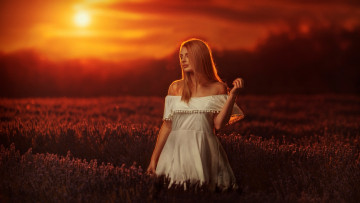Картинка девушки -unsort+ блондинки закат девушка