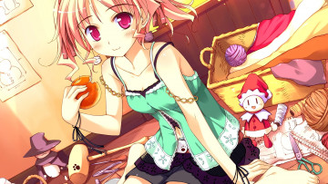 Картинка girl аниме unknown +другое фон взгляд девушка