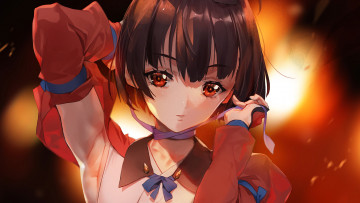 Картинка koutetsujou+no+kabaneri аниме фон взгляд девушка