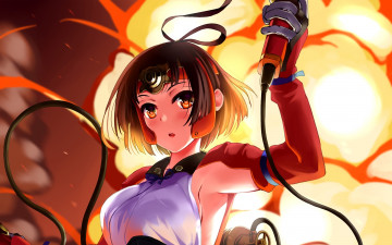 Картинка аниме музыка взгляд фон девушка