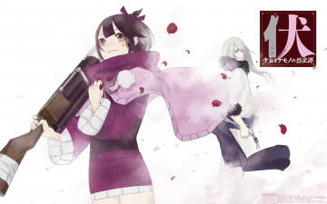 Картинка аниме оружие +техника +технологии парень девушка