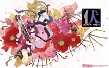 Картинка аниме оружие +техника +технологии парень девушка