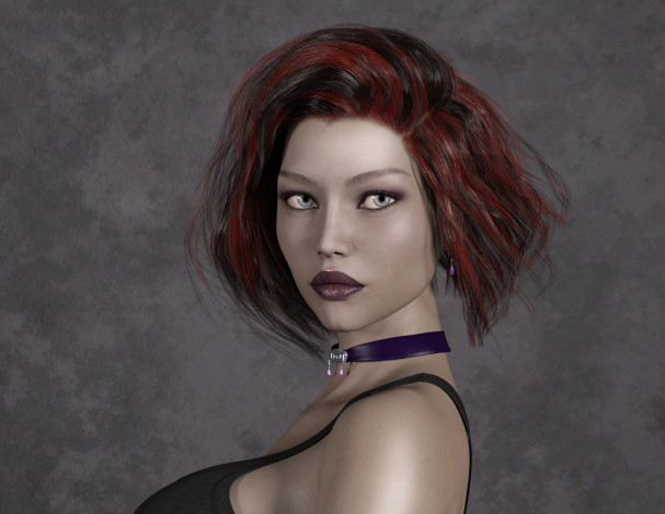 Обои картинки фото 3д графика, портрет , portraits, девушка, взгляд, фон