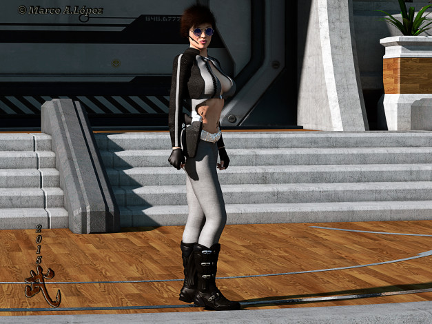 Обои картинки фото 3д графика, люди , people, девушка, взгляд, фон