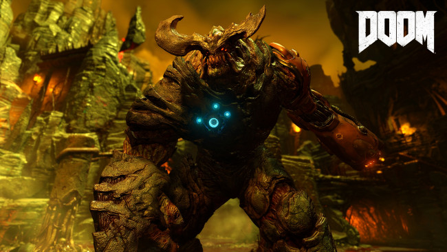 Обои картинки фото видео игры, doom 2016, doom, 2016, action, шутер, фантастика, боевик