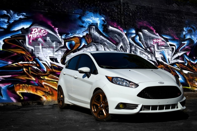 Обои картинки фото автомобили, ford, белый