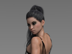 Картинка 3д+графика люди+ people девушка взгляд фон