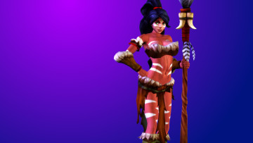 обоя 3д графика, фантазия , fantasy, девушка, взгляд, фон