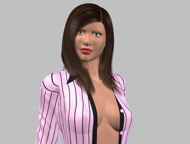 Обои картинки фото 3д графика, люди , people, девушка, взгляд, фон