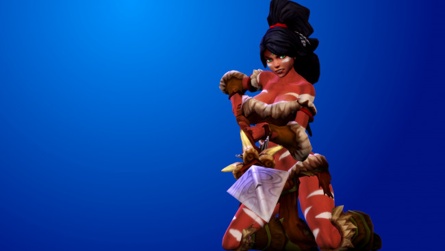 Обои картинки фото 3д графика, фантазия , fantasy, девушка, взгляд, фон