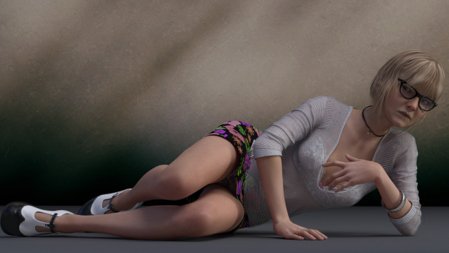 Обои картинки фото 3д графика, люди , people, девушка, взгляд, фон