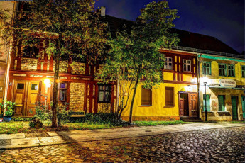 Картинка города берлин+ германия брусчатка вечер