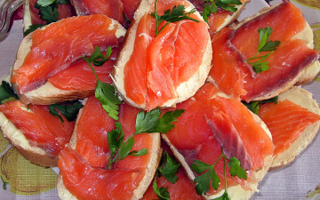 Картинка еда бутерброды +гамбургеры +канапе рыба бутерброд красная