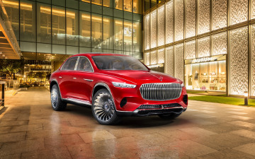 обоя vision mercedes-maybach ultimate luxury , 2018, автомобили, mercedes-benz, vision, mercedes, maybach, ultimate, luxury, электрический, кроссовер, премиум-класс, красный