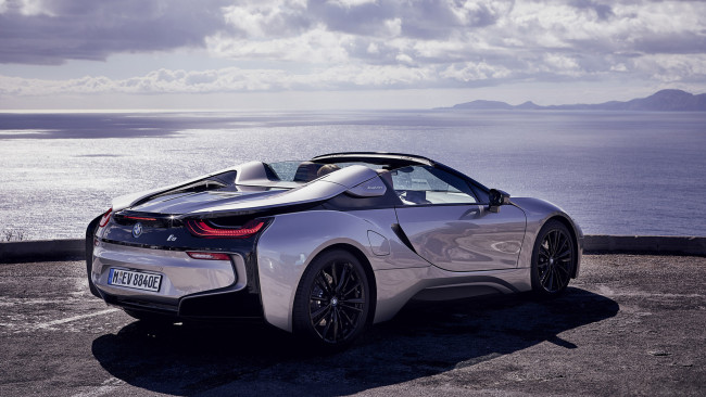 Обои картинки фото bmw i8 roadster 2019, автомобили, bmw, i8, металлик, roadster, серебряный, 2019