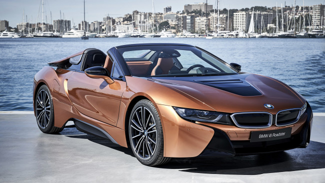 Обои картинки фото bmw i8 roadster 2019, автомобили, bmw, медь, 2019, roadster, i8