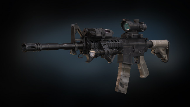 Обои картинки фото оружие, 3d, пулемет